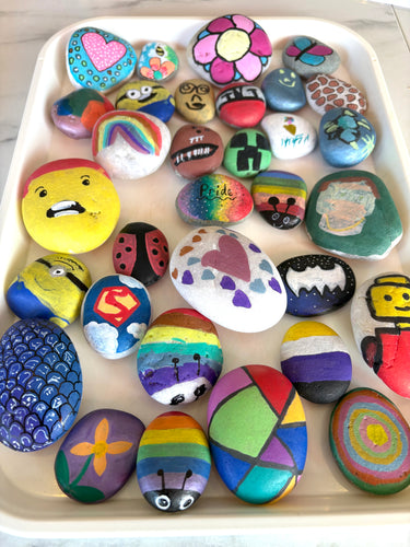 Art and design, mindfulness and wellbeing workshop - Rock Painting - Front shop area