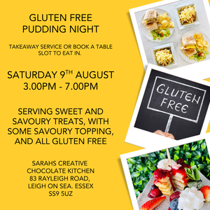 Gluten Free event - Table Booking - Booking start time slot - Saturday 9th August - Various times