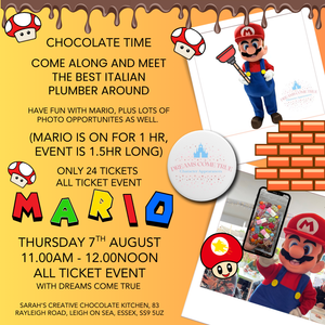 Chocolate Decorating with the Italian Plumber - Thursday 7th Aug 2025 - All ticket event