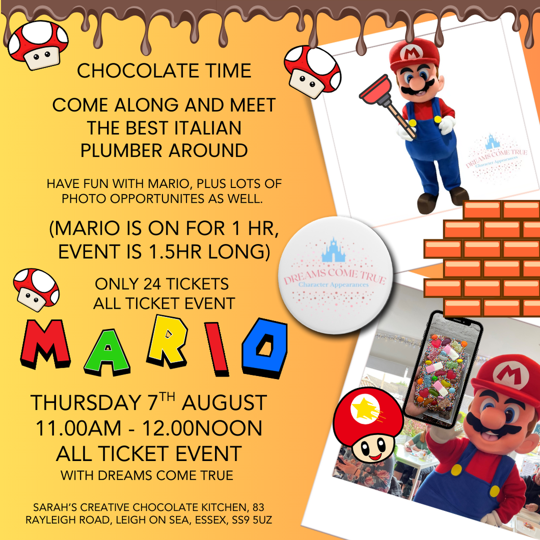 Chocolate Decorating with the Italian Plumber - Thursday 7th Aug 2025 - All ticket event