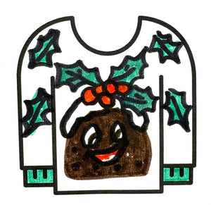 CHRISTMAS JUMPER EDIBLE CHOCOLATE TOPPER - FRONT OF SHOP