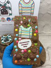 Load image into Gallery viewer, CHRISTMAS JUMPER EDIBLE CHOCOLATE TOPPER - FRONT OF SHOP