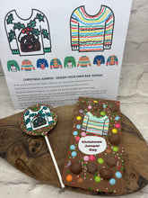 Load image into Gallery viewer, CHRISTMAS JUMPER EDIBLE CHOCOLATE TOPPER - FRONT OF SHOP