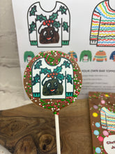 Load image into Gallery viewer, CHRISTMAS JUMPER EDIBLE CHOCOLATE TOPPER - FRONT OF SHOP