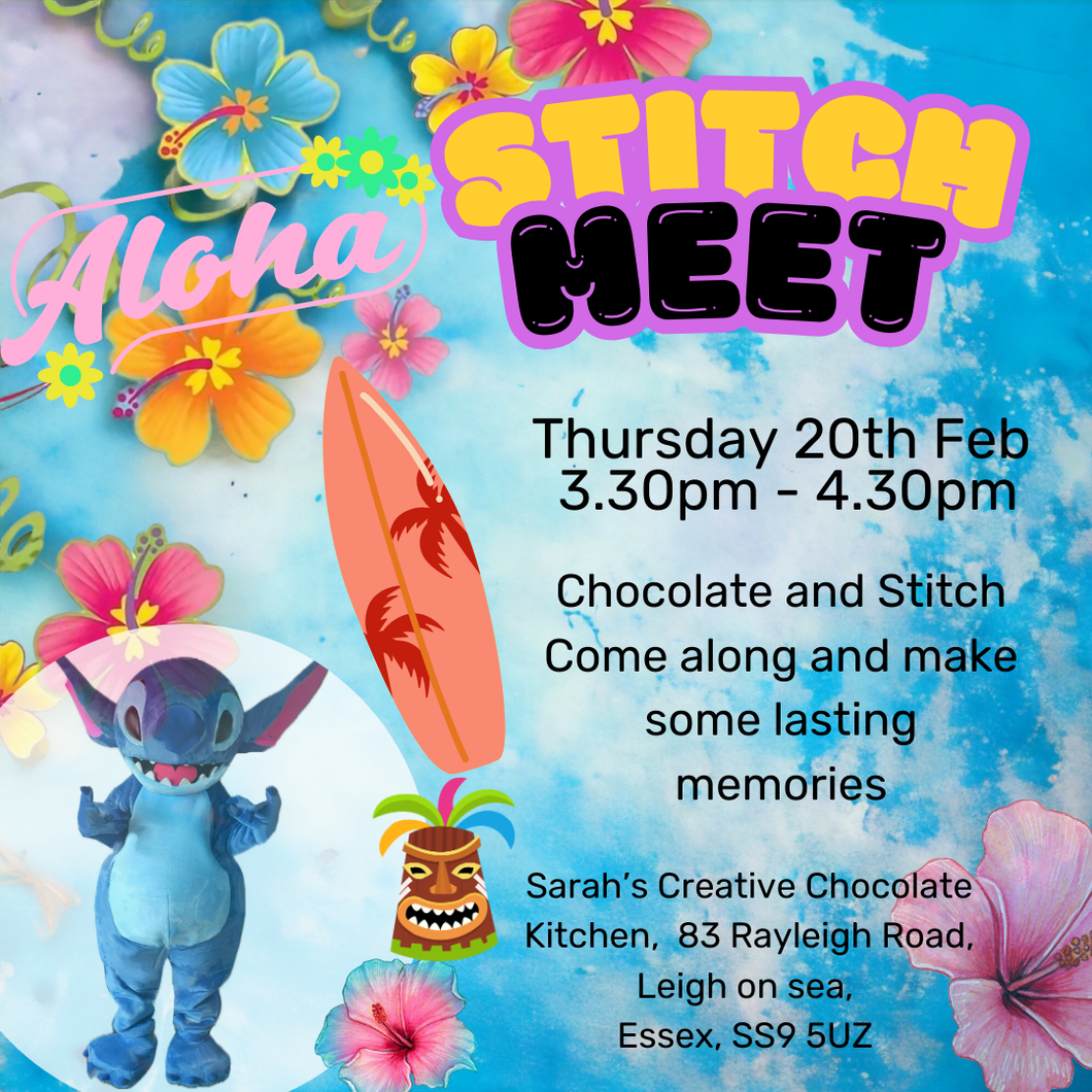 STITCH MEET AND GREET - CHOCOLATE LOLLY MAKING  - THURS 20th FEB - 3.30pm - 4.30pm